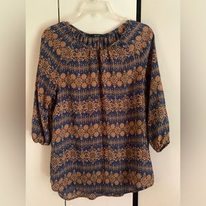 Blue and orange blouse in great condition